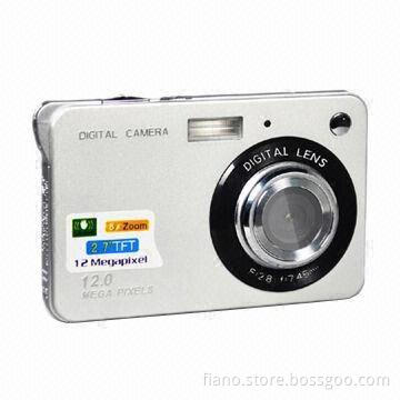 HD Digital Camera with 12-megapixel, 2.7-inch TFT Large Display and Lithium Battery